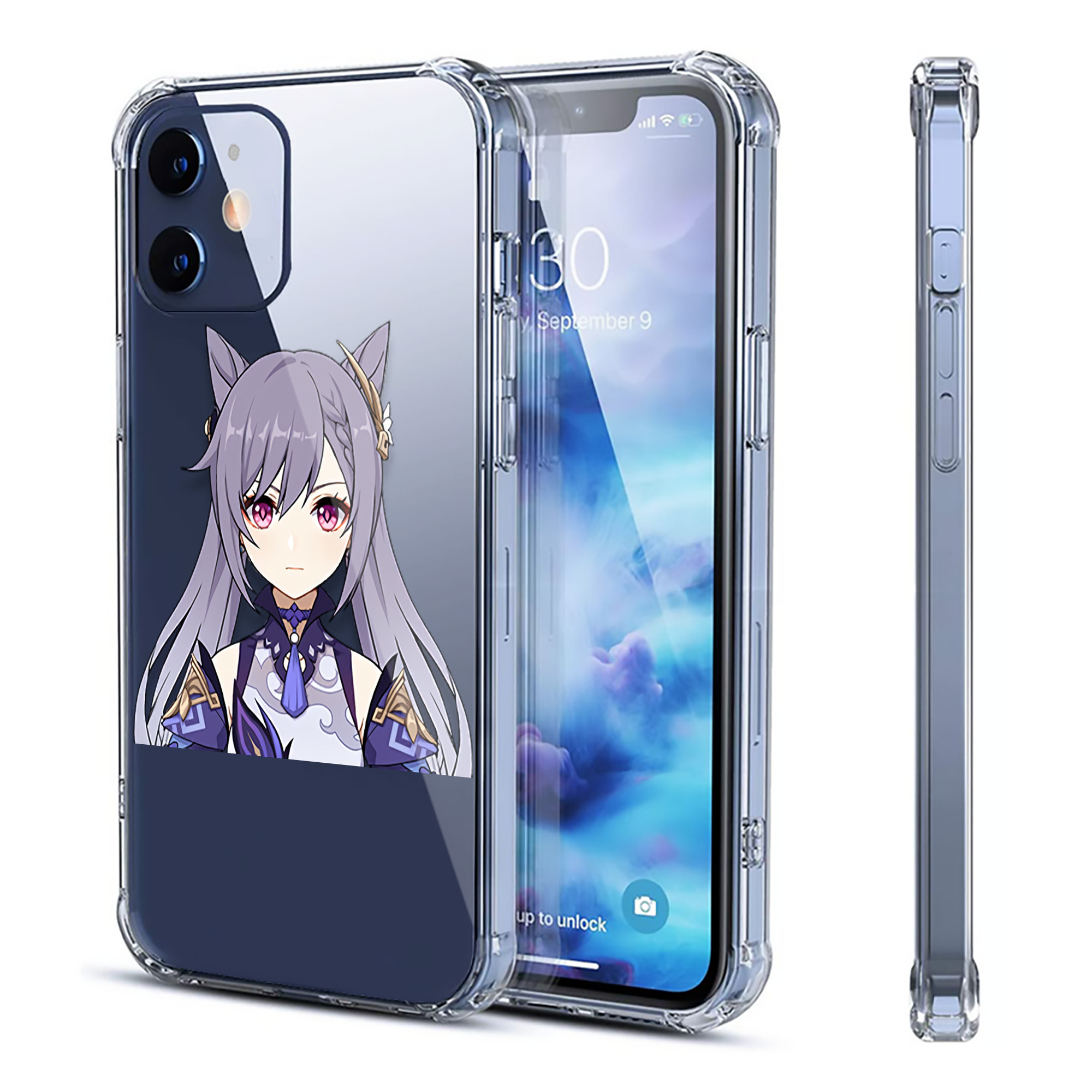 げんし神 刻晴 こくせい genshin Kokusei 【iPhone 12シリーズ対応】透明スマホケース（クリアソフトケース）